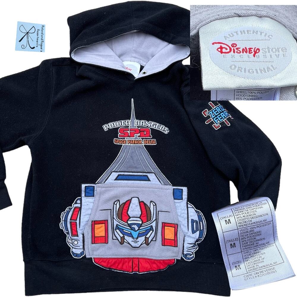 Disney Store Exclusive Power Rangers SPD Space Patrol Hoodie Kids Sz M